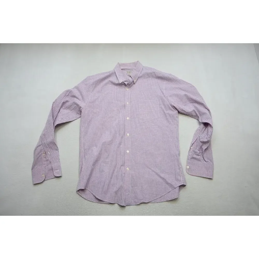 J Crew Dress Shirt Classic Fit‎ Casual Plaid Button Up Long Sleeve Mens Sz Large